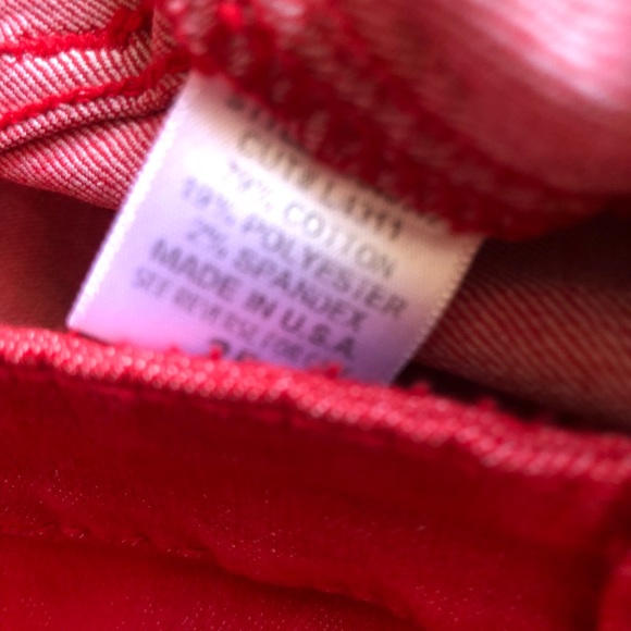 Carmar Red Denim Skinny Style Jeans, Size 25 - Picture 5 of 7